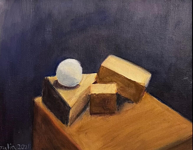 ' "Cheese" Blocks', Oil Painting 2021