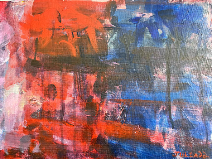 'Opposites', Abstract Acrylic Painting - 2022