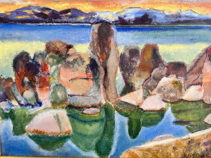 Lake Tahoe Acrylic Painting 2021